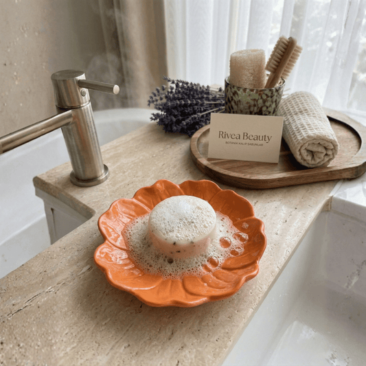 Rivea El Yapımı Porselen Sabunluk - Gelincik