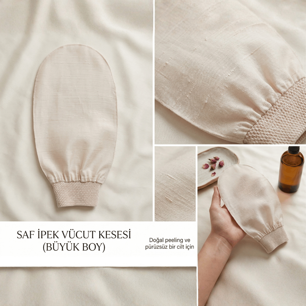 Saf İpek Vücut Kesesi