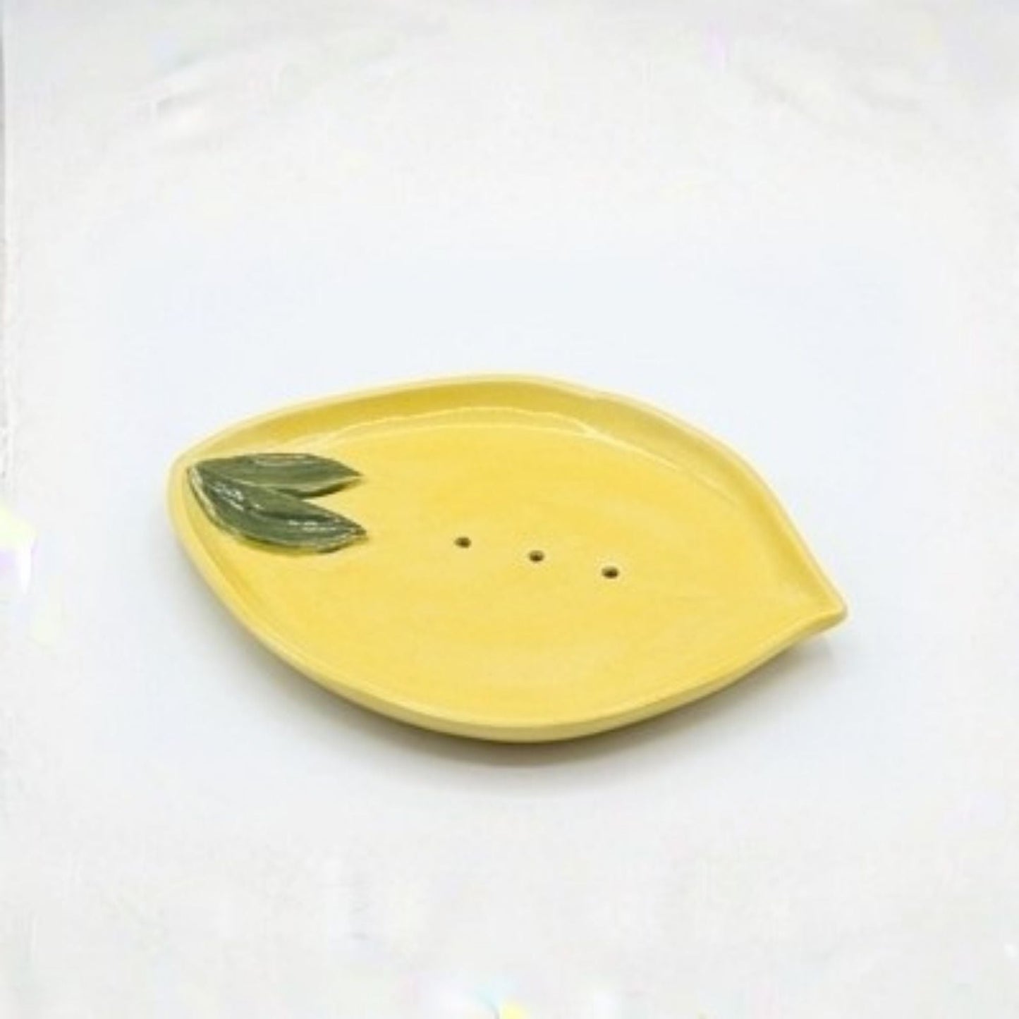 Altın Meyve porselen sabunluk - sarı limon formu, tek başına stüdyo çekimi